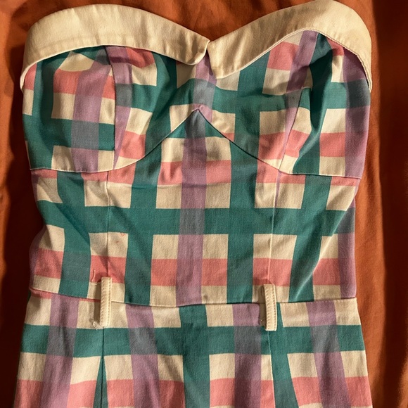 Collectif pinup plaid pencil dress - Picture 3 of 4